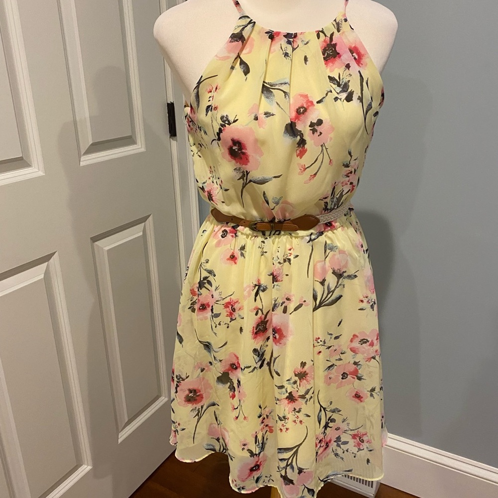 Size small lined sundress with sheer overlay.  Worn just a couple times